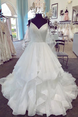 Wedding Dress Boutique, Charming Spaghetti Straps Long Ball Gown Lace Up Wedding Dresses