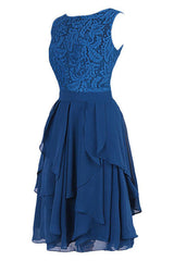 Prom Dress Tulle, Short Royal Blue Bridesmaid Dress Party Dress
