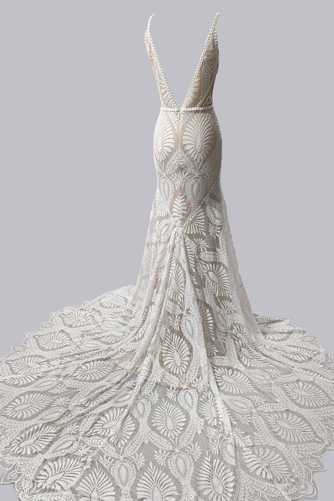 Wedding Dress Spring, Elegant Spaghetti Straps V Neck Mermaid Lace Wedding Dresses