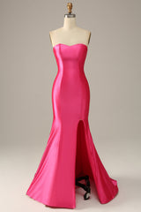 Party Dress Sales, Fuchsia Sweetheart Mermaid Prom Dress