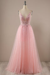 Formal Dress Cheap, Pink Long Prom Party Dress