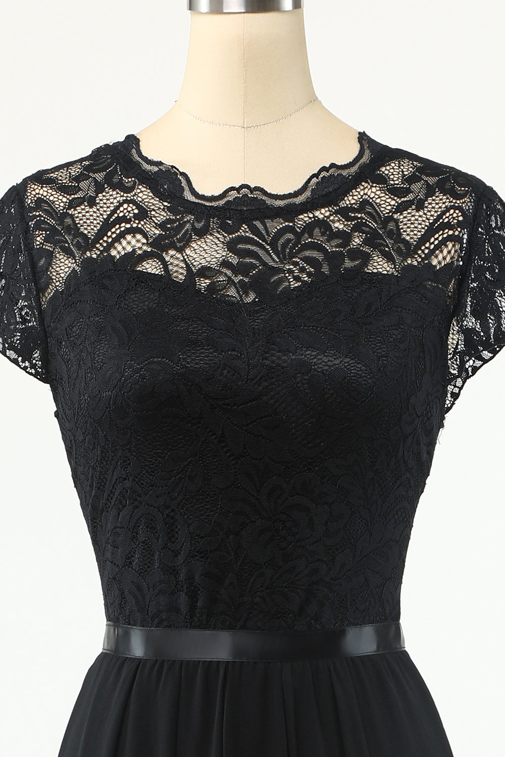 Formals Dresses Long, Classic A Line Black Party Dress with Lace