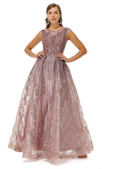 Bridesmaid Dresses Convertible, A-Line Beaded Jewel Appliques Lace Floor-Length Cap Sleeve Prom Dresses