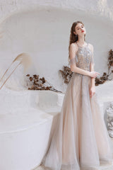 Homemade Ranch Dress, A-Line Heavily Beading Tulle Prom Dresses