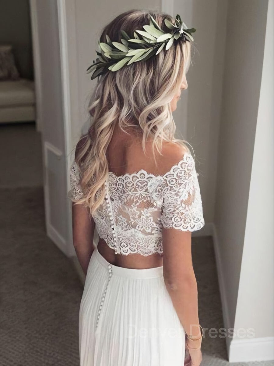 Wedding Dresses Boutiques, A-Line/Princess Off-the-Shoulder Floor-Length Tulle Wedding Dresses