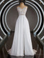 Wedding Dress Wedding Dress, A-Line/Princess V-neck Court Train Chiffon Wedding Dresses with Leg Slit