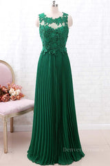 Homecomming Dress Black, A Line Round Neck Green Lace Long Prom Dress Bridesmaid Dress, Open Back Lace Green Formal Dress, Green Lace Evening Dress