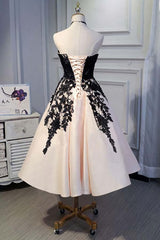 Formal Dressing For Ladies, A-line Satin Short Prom Dresses,Homecoming Dress with Black Lace
