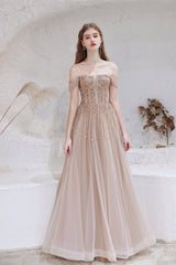 Party Dress Modest, A-Line Strapless Starlight Princess Prom Dresses