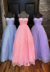 Prom Dresses 3 32 Sleeves, A-line Sweetheart Spaghetti Straps Long/Floor-Length Glitter Prom Dress With Pockets