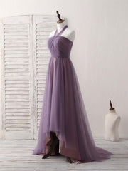 Evening Dress Princess, A-Line Tulle High Low Long Prom Dress Simple Bridesmaid Dress