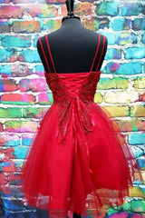 Bridesmaid Dresses Color Palette, A Line V Neck Short Dark Red Lace Prom Dresses, Short Dark Red Lace Formal Homecoming Dresses
