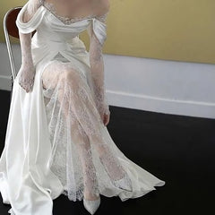 Weddings Dresses Style, A Line Wedding Dress Long Satin Prom Dresses