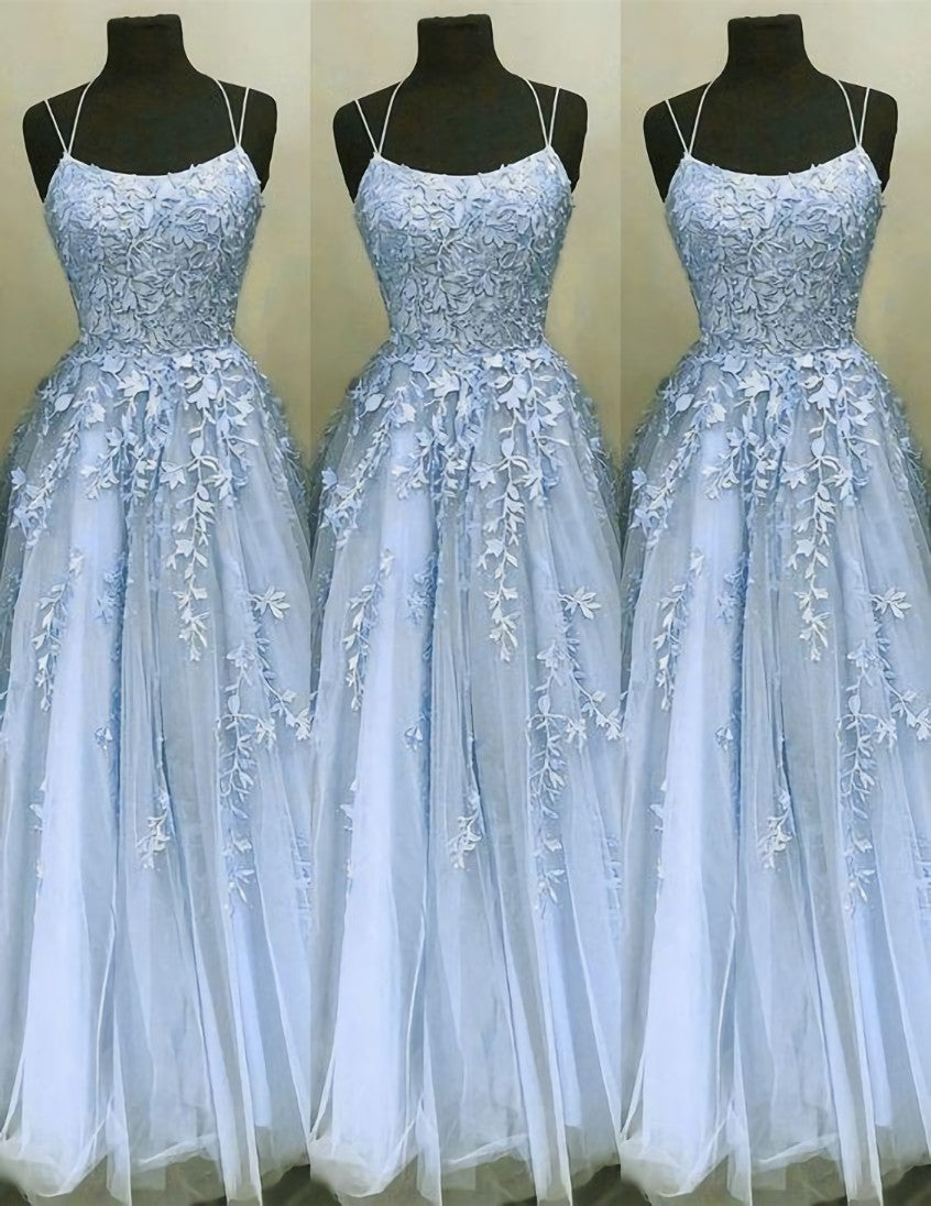 Party Dress Wedding, Baby Blue Prom dress,Long Tulle Formal Dress Party Gown,Graduation Dresses