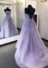 Homecoming Dress Shopping Near Me, Ball Gown Scoop Neck Long/Floor-Length Tulle Prom Dress