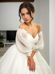 Wedding Dress Trend, Ball Gown Sweetheart Sweep Train Satin Wedding Dresses