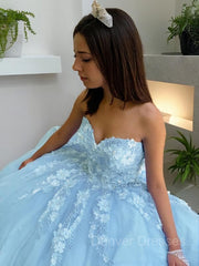 Bridesmaid Dress Color Palette, Ball Gown Sweetheart Sweep Train Tulle Prom Dresses With Appliques Lace