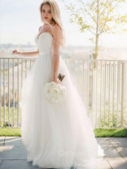 Wedding Dressed Under 1006, Ball Gown Sweetheart Sweep Train Tulle Wedding Dresses