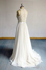 Wedding Dresses Fitted, Eye-catching Lace Chiffon A-line Wedding Dress