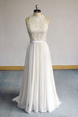Wedding Dress Fit, Eye-catching Lace Chiffon A-line Wedding Dress