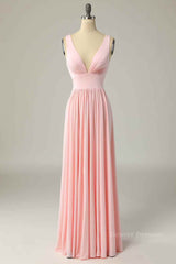 Short Formal Dress, Candy Pink A-line Illusion Lace Cap Sleeves Chiffon Long Prom Dress
