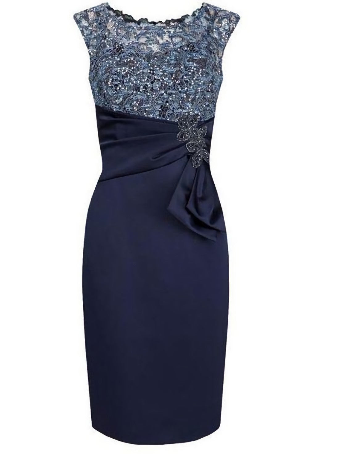 Stylish Outfit, Navy Blue Mother Of The Bride Dresses, With Lace Prom Dress