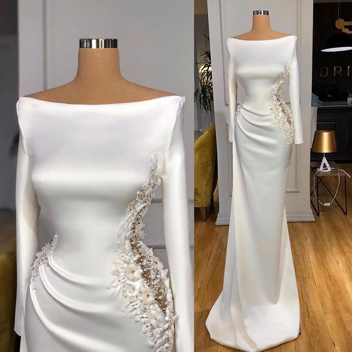 Party Dresses Clubwear, White Evening Dress, Sexy Formal Dresses, Mermaid Evening Dresses, Prom Dress