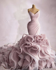 Wedding Dresses Under101, Organza Mermaid Wedding Dress, Prom Evening Gown