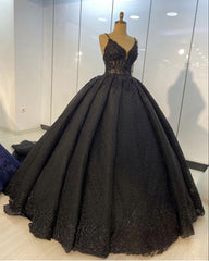 Wedding Dress 2021, Black Lace Ball Gown Dresses, For Wedding Prom Evening Gown
