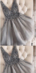 Rustic Wedding, Grey Short Formal Homecoming Dresses