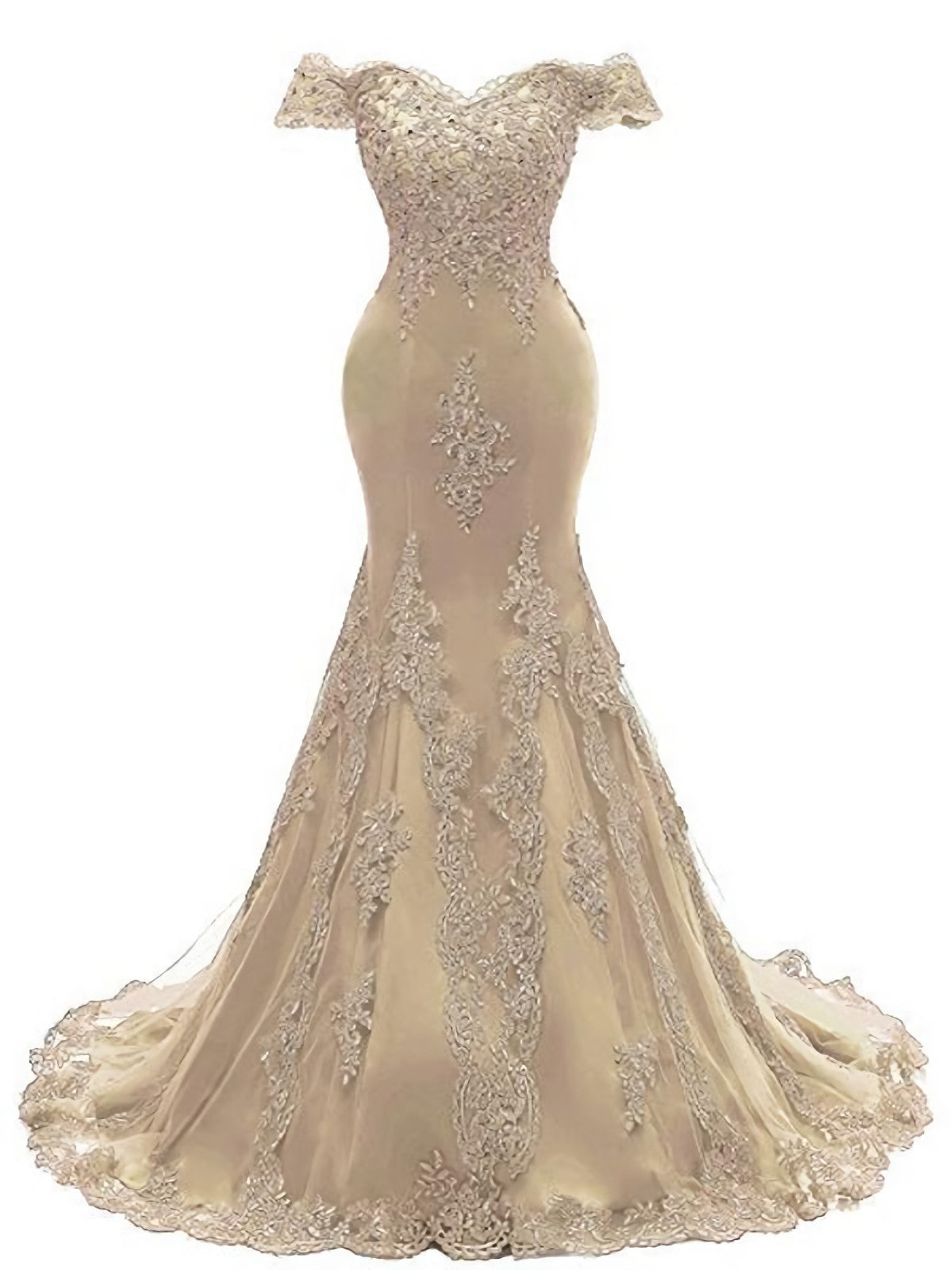 Bridesmaid Dresses Chicago, Lace Mermaid Long Evening Prom Dresses