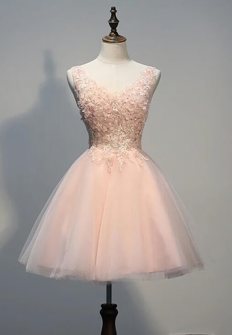 Bridesmaid Dress By Color, Charming Pearl Pink Tulle Formal Dress , Lovely Homecoming Dresses