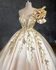 Wedding Dress The Bride, Classy Long A-Line Sweetheart Crystal Satin Ruffles Wedding Dress