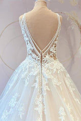 Wedding Dress Wedding Dresses, Classy Long Princess Sweetheart Tulle Appliques Lace Wedding Dresses