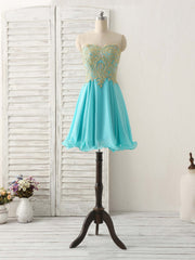 Prom Dresses Stores, Cute Green Lace Applique Short Prom Dress Green Homecoming Dress