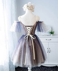 Long Sleeve Wedding Dress, Cute Tulle Short Prom Dress, Cute Tulle Homecoming Dress