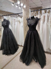 Wedding Dressed Lace, Black Tulle Dress, Sleeveless Evening Dress, Black Evening Gown Black Party Dress, Wedding Guest Dress, Corset Dress