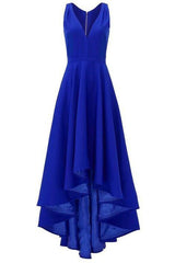 Bridesmaid Dresses, Royal Blue Hi Low Prom Dress