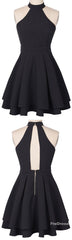 Corset Dress, charming black halter homecoming dresses sleeveless mini prom homecoming dress