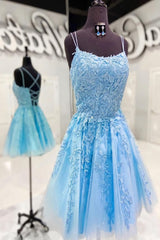 Bridesmaid Dresses Uk, Lace Applique A-line Homecoming Dress Short Prom Dress,Semi Formal Dresses