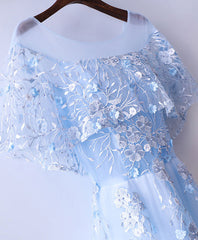 Prom Dress Ideas 2027, Light Blue Tulle Lace Long Prom Dress, Blue Lace Graduation Dress