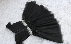 Bridesmaid Dresses Color Palette, Little Black Homecoming Dress  Tulle Cute Short Formal Dress