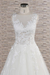 Wedding Dresses Dresses, Long A-line Sweetheart Applqiues Lace Tulle Wedding Dress