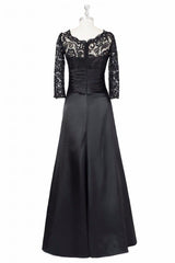Evening Dress Simple, Long Black A Line Mother Of The Bride Dress