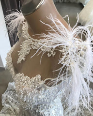 Wedding Dress Beach, Long Mermaid Sweetheart Beading Appliques Lace Wedding Dress