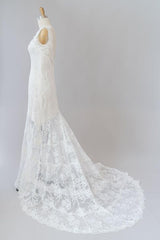 Wedding Dress 2023, Long Mermaid Sweetheart Lace Backless Wedding Dress
