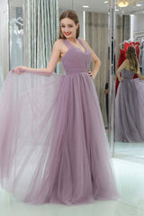 Formal Dress Long, Long Tulle Sweetheart Lavender Sleeveless Lavender Prom Dresses