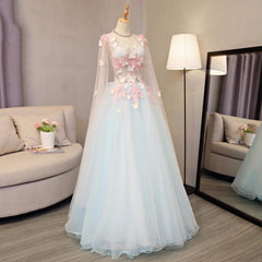 Prom Dressed 2017, Lovely Light Blue A-line Floor Length Formal Dress, Sweet 16 Gowns