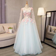 Prom Dress 2017, Lovely Light Blue A-line Floor Length Formal Dress, Sweet 16 Gowns