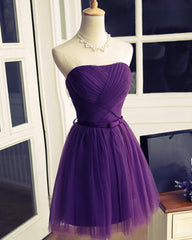 Bridesmaid Dresses Wedding, Lovely Purple Homecoming Dress , Cute Formal Dress